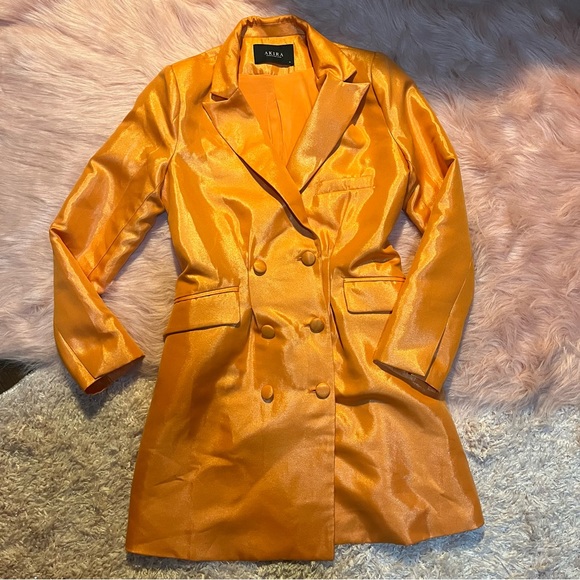 COPY - Metallic Orange Blazer Dress - Picture 5 of 5